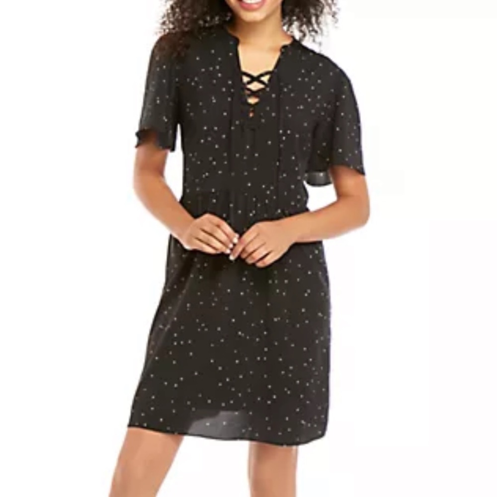 Kensie Celestial Star Print Celestial Chiffon Dress ✨ NWOT